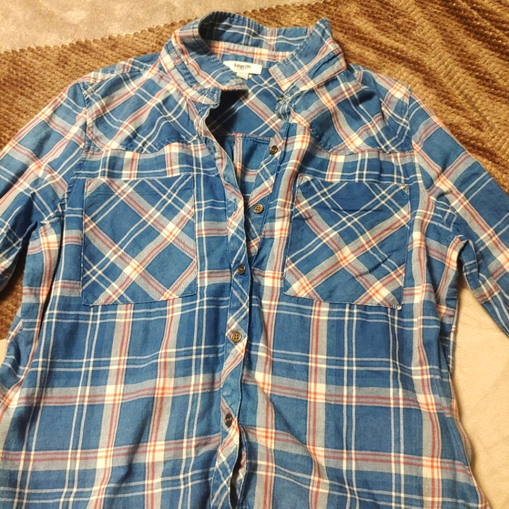Seasonal plaid button down